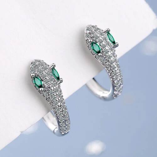 Prevent Allergy 925 Sterling Silver Small Snake Stud Earring