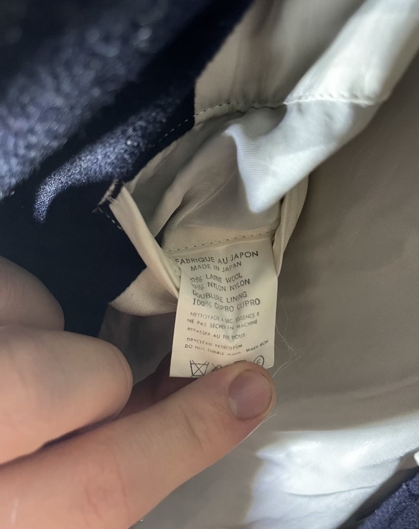 Yohji Yamamoto 91AW Men's Long Coat — label