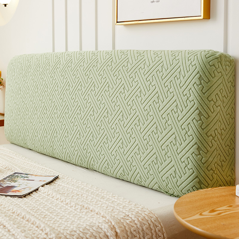 2024加厚高级感高档万能通用床头套罩全包木靠背垫软包保护巾盖布