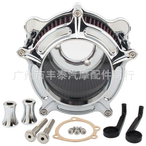 适用哈雷戴娜软尾肥仔路王滑翔改装CNC透明空滤器空气滤清器总成