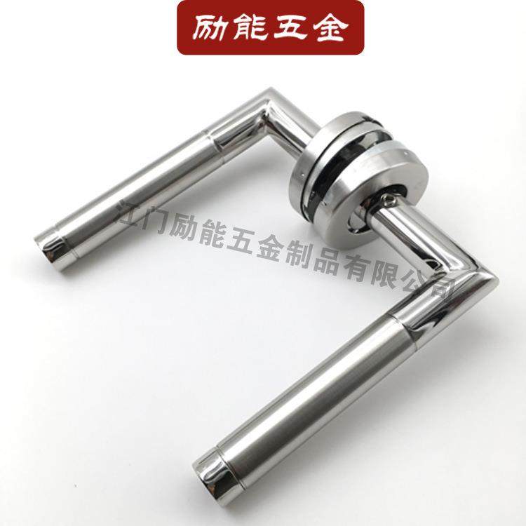 304不锈钢19mm空心管拉手双色砂光镜光间色圆管执手分体门锁把手