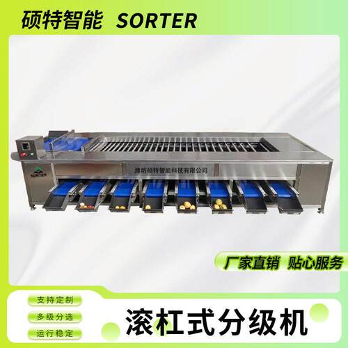 龙眼桂圆滚杠分选机荔枝金桔直径选果机番薯土豆大小多级分拣机