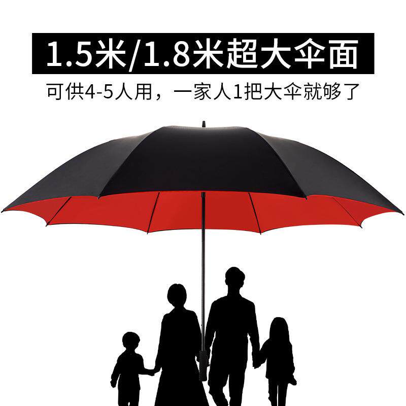 大黑24骨伞雨加大加固厚长柄22454伞骨超大伞结实加带伞套男复古