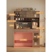 实木餐柜餐桌一体CBG014靠墙置约物柜酒柜边现代简储物厨房带餐桌