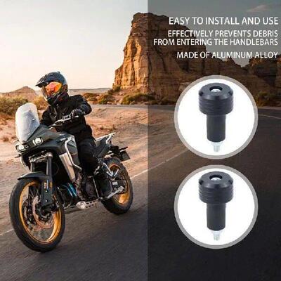 Motorcycle Handlebar End Plugs 2X Alloy Anti Vibration