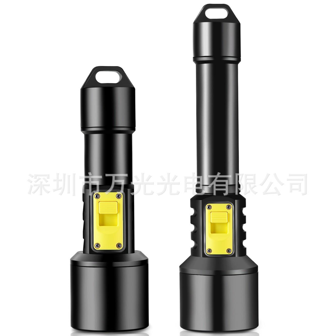 跨境新品XHP160强光潜水 磁控开关水陆两用定焦大功率潜水手电