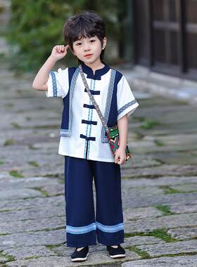 正品3月民3日少数童族民族服装儿壮族舞蹈男孩汉族女孩表幼演服装