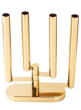 欧式奢蜡烛线条XIF几轻何旋转金台属摆样板间餐桌玄件关高级氛围