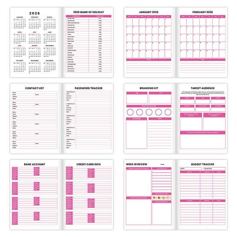 跨境记事本2026霸道女总裁笔记本时尚精英女老板的日常记事本