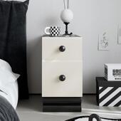 极窄床头柜创奶油风家用卧床边柜型简约意小超窄儿童收BAA纳储物