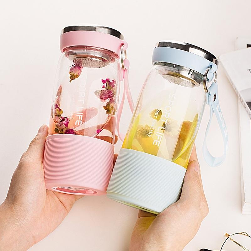 水杯玻璃杯耐热防爆大容量茶杯家用便携高颜值夏季耐高温杯子