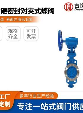 D373H-16C/10CD373W-10P铸钢/不锈钢304涡轮硬密封对夹式蝶阀