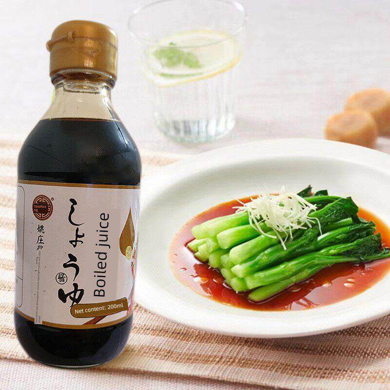 姚庄灼酱园白汁鱼虾汁蟹蔬菜凉拌清蒸菜调味料酱酱油200ml玻璃瓶