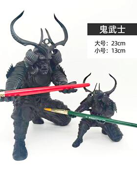 黑色忍者战士手办模型笔托模型摆件玩具桌面黑武士装饰