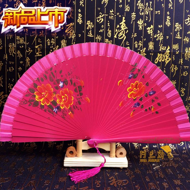 扇子扇好女折扇工艺秀舞蹈扇扇手绘国风双面开合木中旗袍走