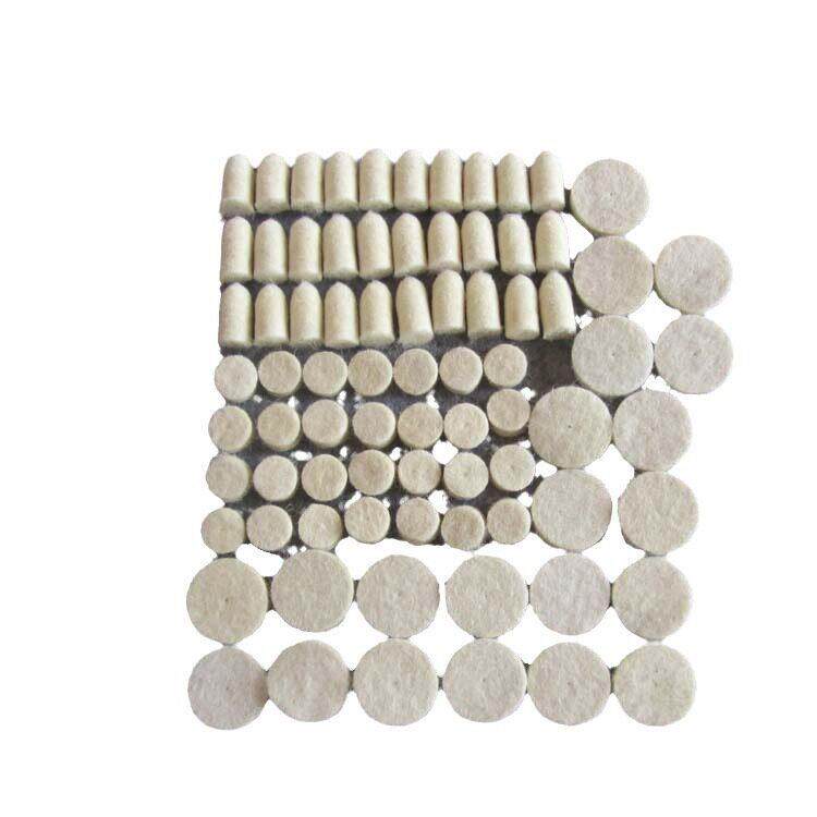 美甲电磨头羊毛抛光轮羊毛磨头套装磨具抛光圆柱打磨头129pc