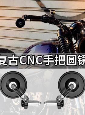 适用春风450CLC 250CLC 700CLX改装覆古手把镜圆镜车把后照镜配件