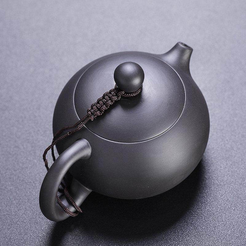 小号紫砂壶200ml泡茶壶黑泥原矿彷纯手工西施壶球孔家用功夫茶具