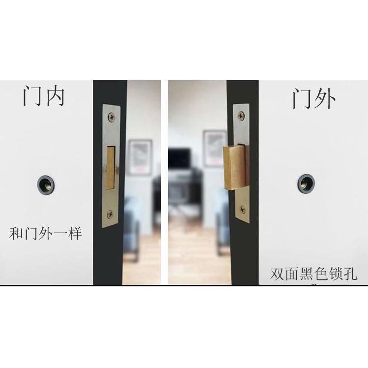 防盗极简微型锁孔隐形门锁单面双面带钥匙隐藏暗藏密室格栅门暗门
