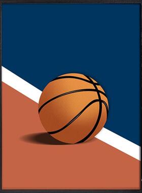 房男孩组合装床头卧室挂画运动现代装饰画篮球体育馆儿童简约71tx