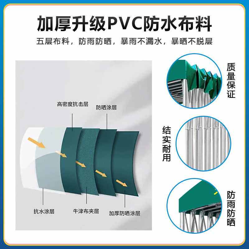 棚篮球场工地车棚仓库棚夜宵帐篷仓库棚雨篷移动蓬推拉停蓬电动