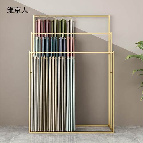 窗帘吊卡展示架家纺布艺布料色卡展会陈列架子货架落地式