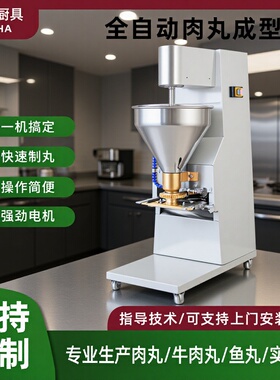 优选全自动肉丸成型机商用不锈钢绞肉机浆打牛肉丸机家用做肉丸子
