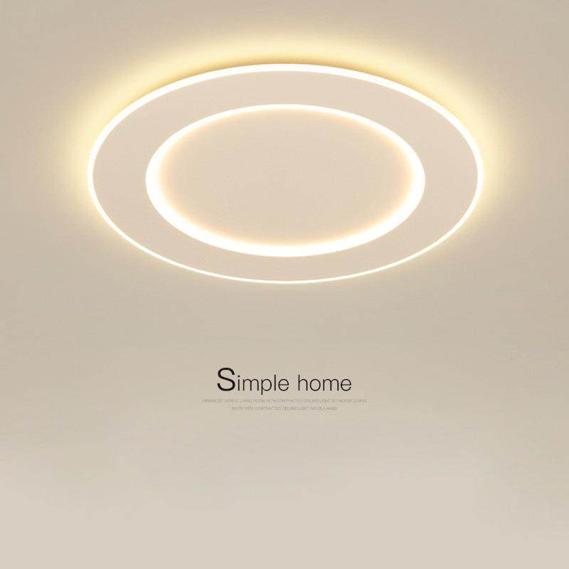 现代简约卧室吸顶灯北欧极简圆形餐厅灯具客厅超薄书房LED主卧灯