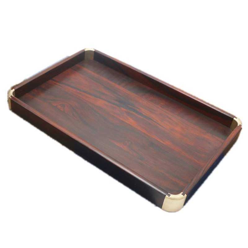 红木茶托盘红酸枝水果盘收纳盘实木嵌铜角茶盘文盘,餐饮具,茶盘,淘宝优惠券,粉丝福利购,淘宝优惠卷