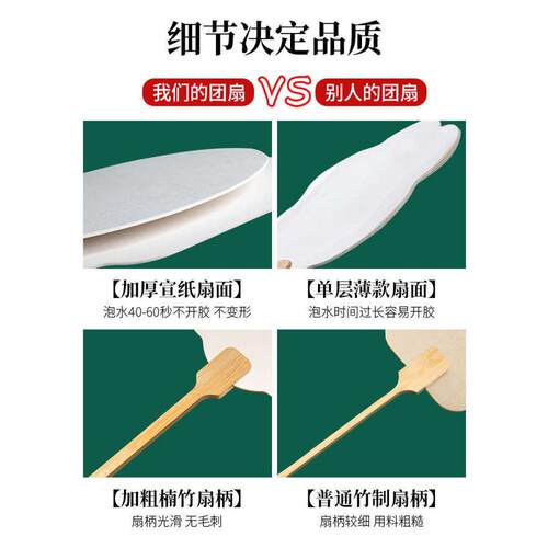 带字漆扇材料包非遗漂漆扇颜料diy制作扇子全套古风空白团扇批发