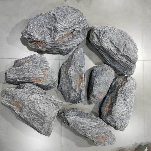仿真B款黑山石灰色景观PU泡沫石头仙侠影视剧园林庭院造景装饰