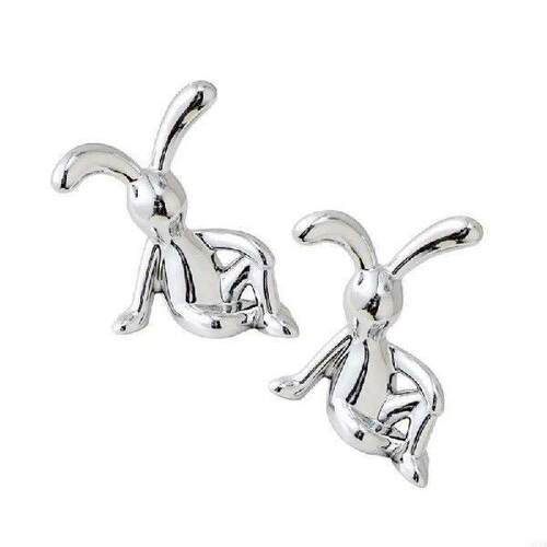 831B Durability Plate Hare Statuettes with Sticky Base,