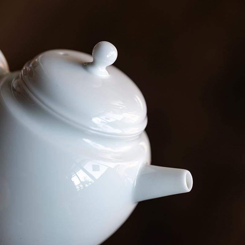 甜白釉工小手品茶壶TYG-CH00单瓷个家用陶冲茶壶器带过滤泡茶水壶