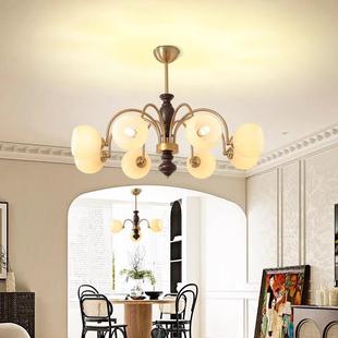 吊灯复古南洋风款 灯 客厅饰灯多头胡桃木造型新眼507大厅护装