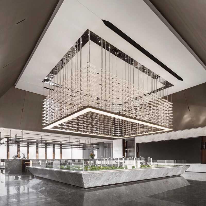 古镇工厂中山工厂直销现代酒店大厅自助餐厅艺术亚克力装饰吊灯售