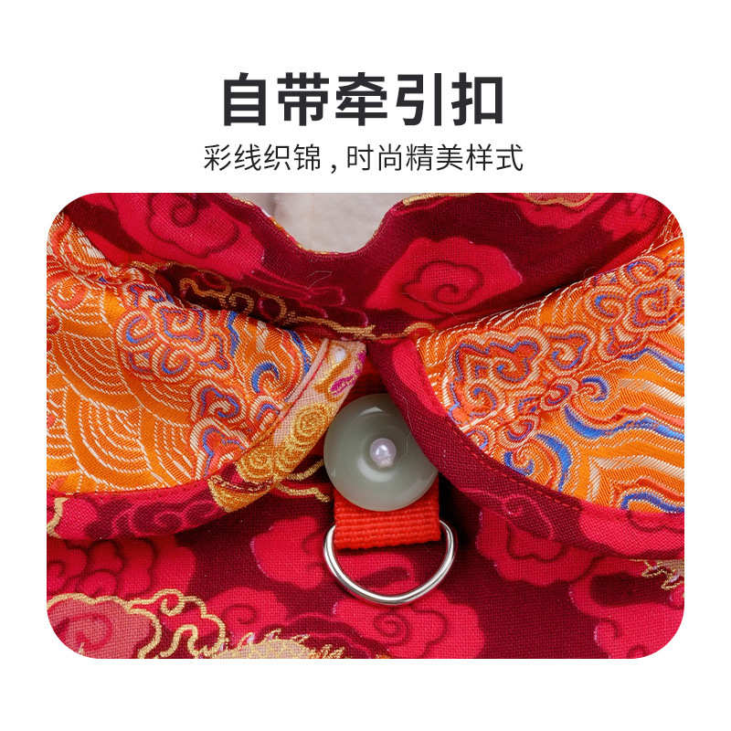 现货宠物服饰狗狗衣服比熊小狗秋冬加厚棉服国风网红爆款过年衣服