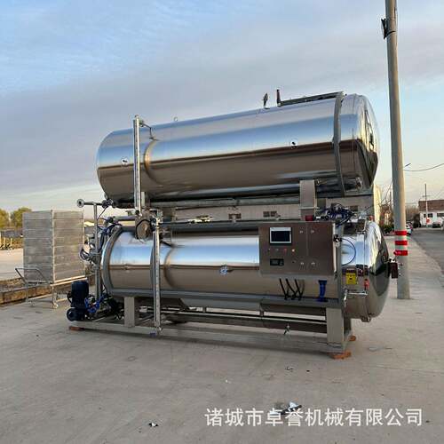 全自动双层杀菌锅午餐肉鱼罐头杀菌锅德州扒鸡水果罐头喷淋杀菌锅