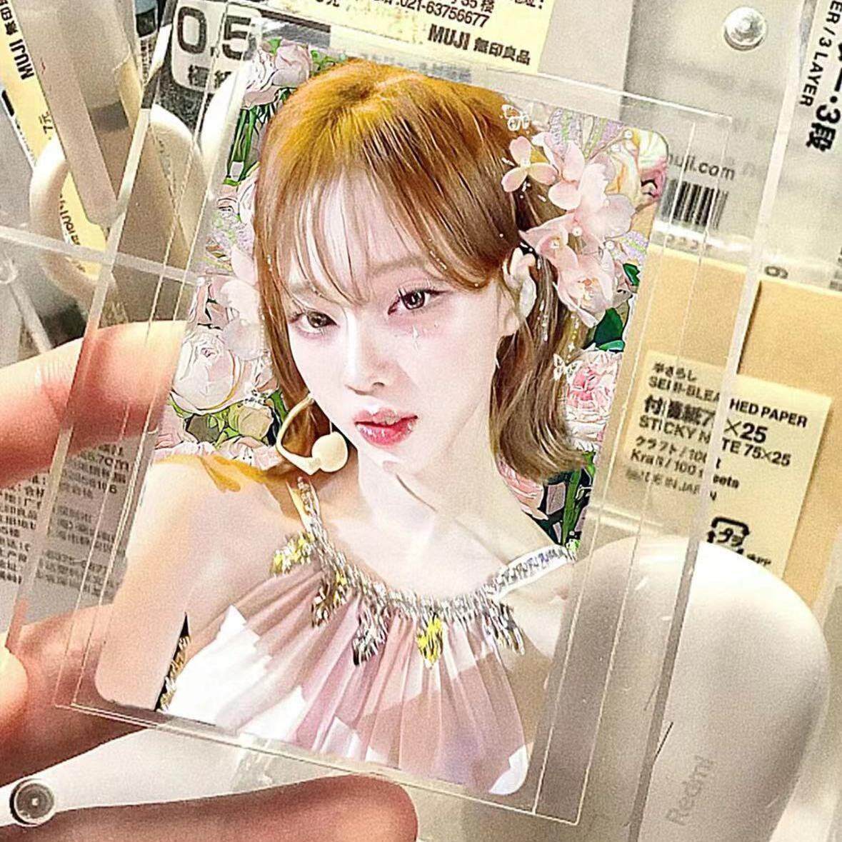 金玟庭小卡3寸周边花神冬特典diy金旼炡单人打包材料小卡装饰贺卡