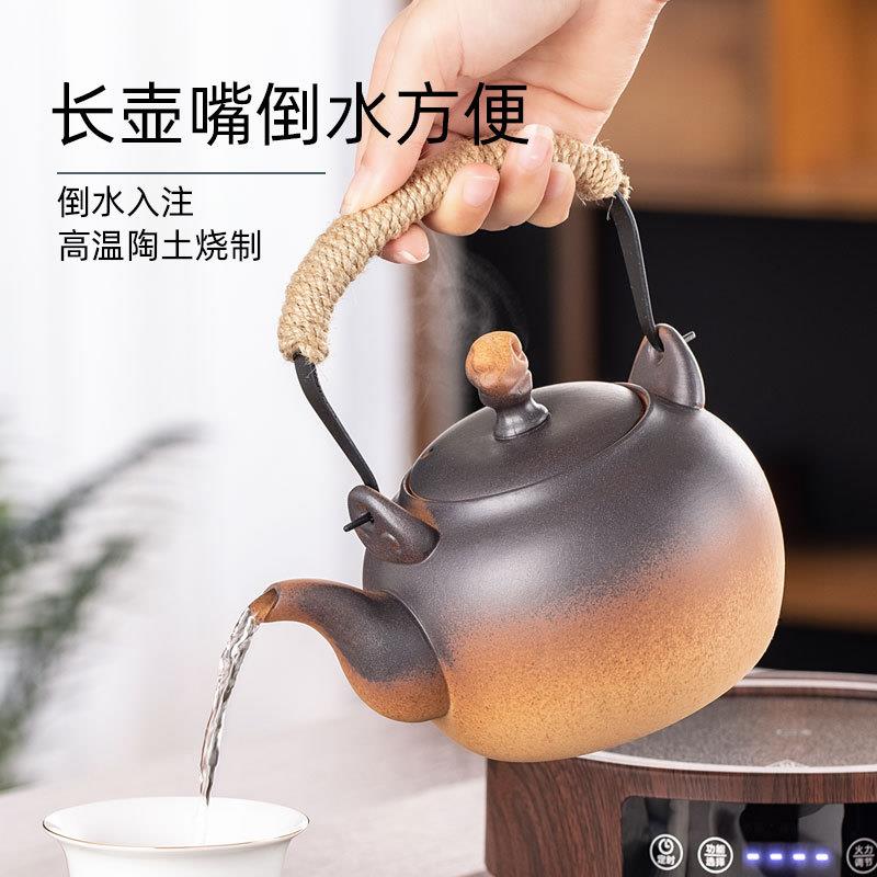 铸铁烧壶煮壶电陶茶炉水壶日式山西晋F96796M9城围炉茶铁壶挂钩新