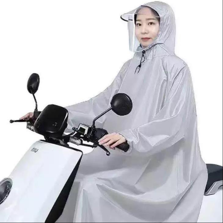 电动车雨衣有袖机车自行车通用雨披单人加大加厚骑行男女雨具