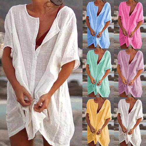 Women's shirts in multiple sizes, medium to long, short