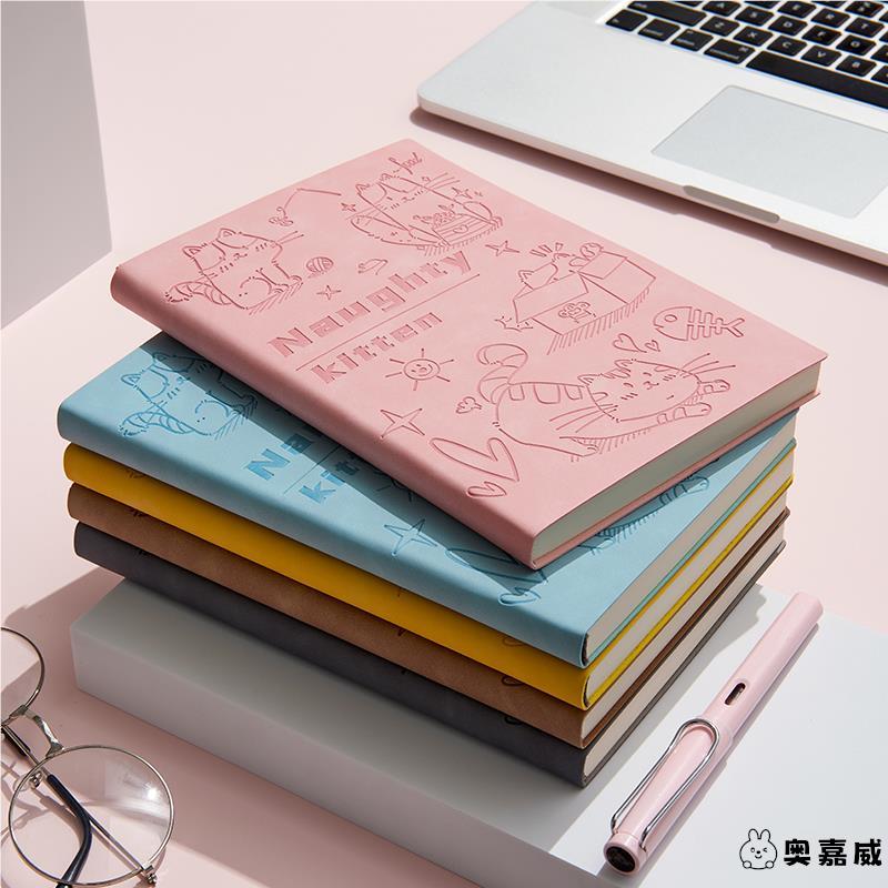 卡通可爱小猫咪小狗笔记本本子文具趣味小清