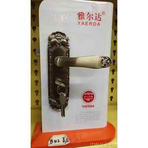 雅尔达锌合金青古铜欧式彷古静音轴承大小50机械门锁板手锁