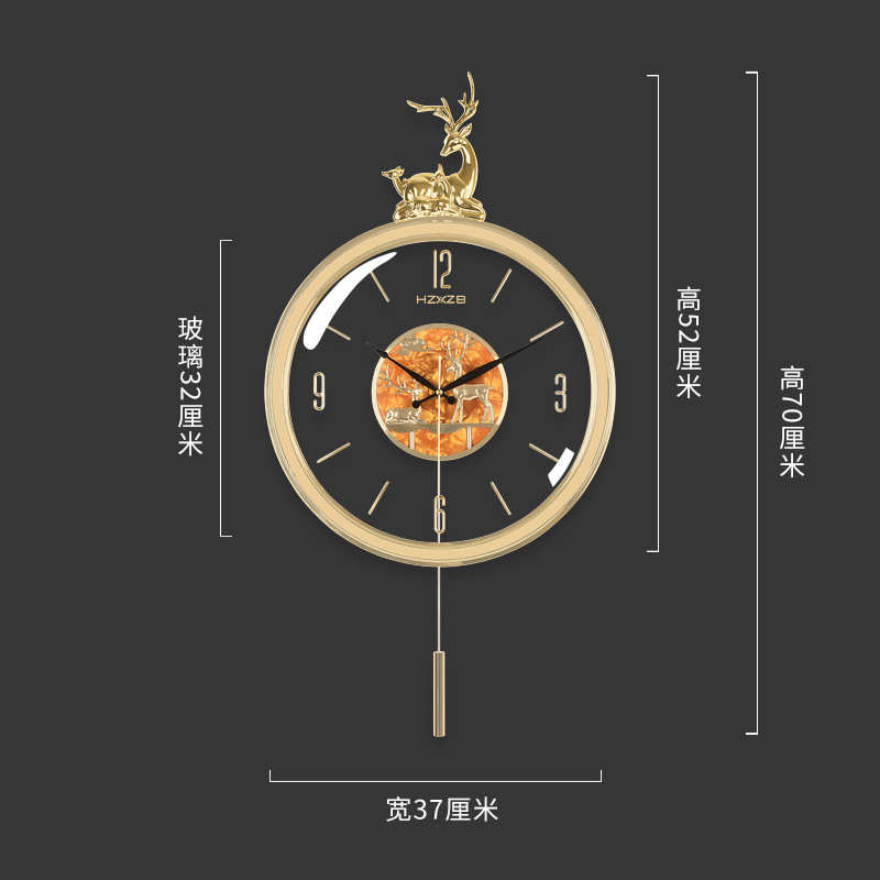 现代时尚家用客厅挂钟北欧轻奢风办公室装饰大气简约钟表挂墙时钟