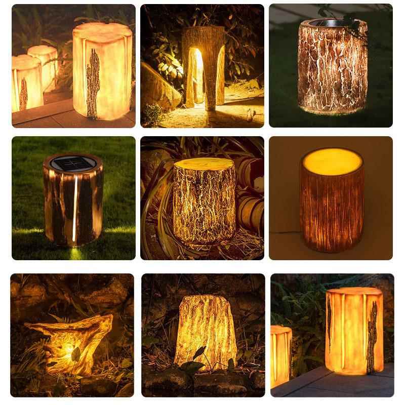 LED仿真树桩灯木桩灯太阳能公园景观灯户外防水庭院灯别墅草坪灯