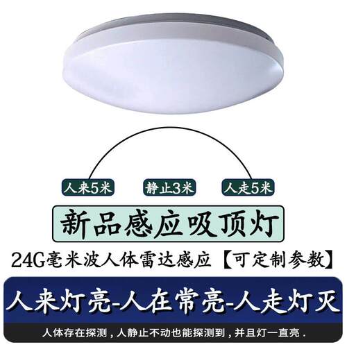 人在灯不灭led吸顶灯替换灯芯光源模组人体存在感应24G毫米波雷达
