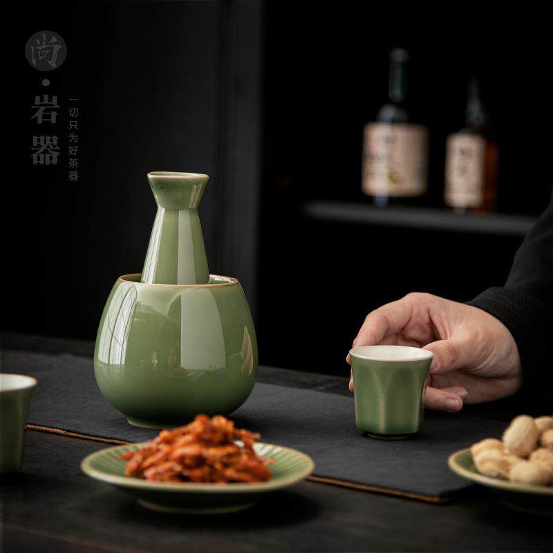 日式复古温酒器烫酒壶套装家用黄酒蜡烛加热暖酒煮酒器酒具烧酒壶