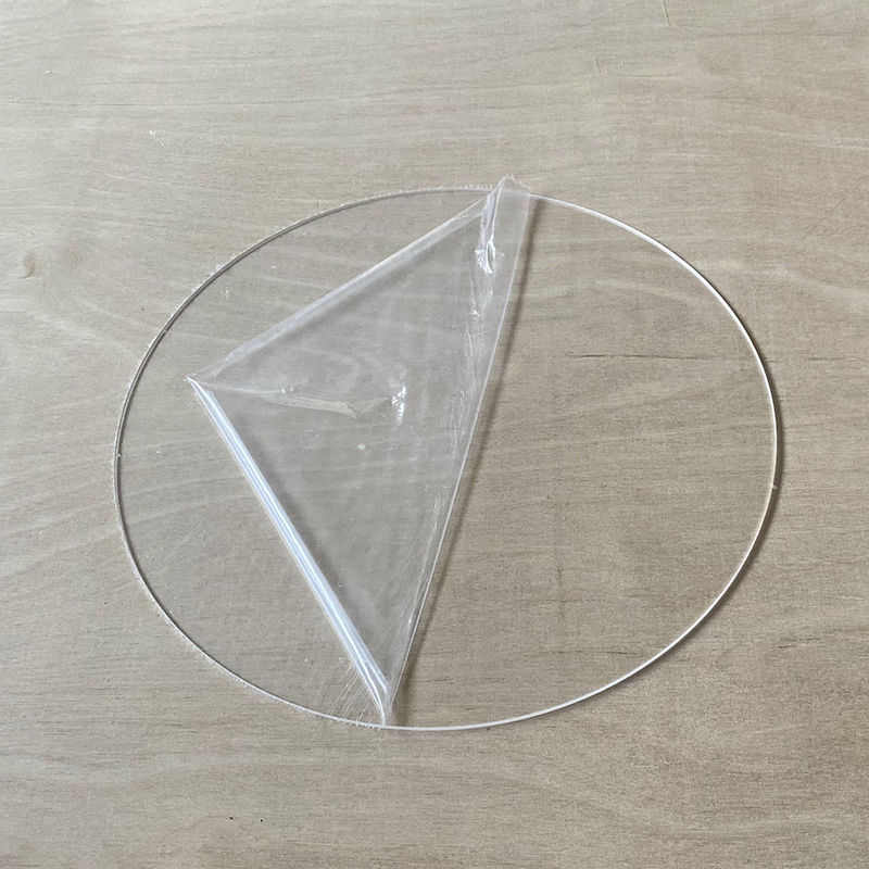 透明亚克力有机玻璃板圆片定制流体熊底座蛋糕托盘钟表面鱼缸盖板