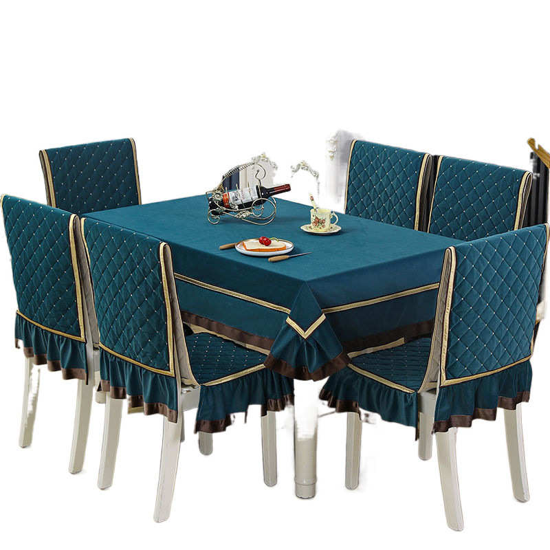 餐桌椅子套罩餐桌布长桌方形餐椅垫套装家用餐桌套椅垫套装凳子罩