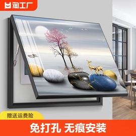 电表箱装饰画配电箱遮挡箱，壁画客厅开关电，表盒挂画推拉极简现代